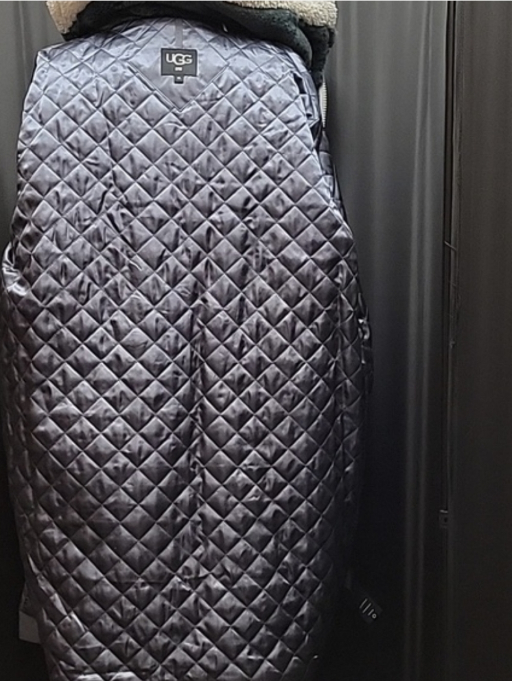 NWOT UGG Two-Tone Hooded Letty Sherpa Multi Block XL Coat - Picture 4 of 12